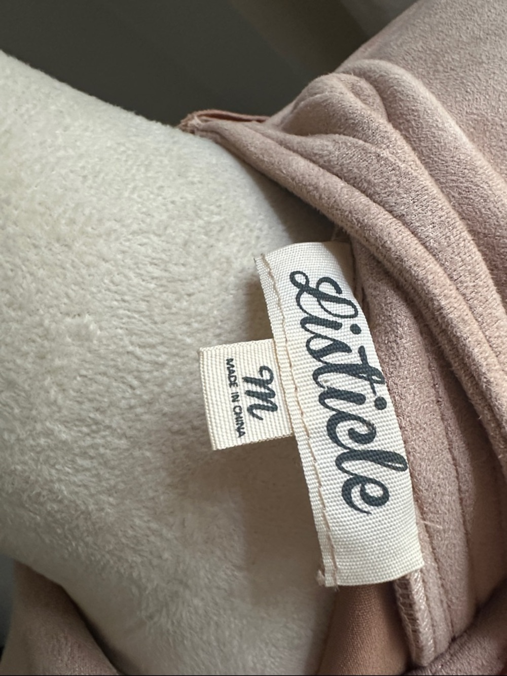 Listicle Faux Suede Drapey Taupe Lightweight Wrap with Tie Belt - Picture 10 of 13